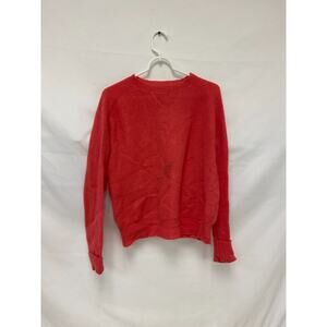 Oats Cashmere by Debra Hayburn 100% Cashmere Pullover Sweater Women's Sz L RED